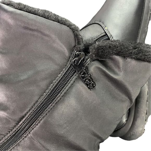 Totes Black Faux Fur Side-Zip Boots - Size 8M - Picture 7 of 12